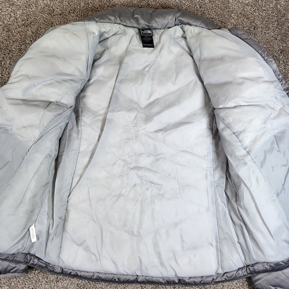 The North Face Womens 650 Down Puffer Jacket Gray Medium‎ Quilted Coat - Picture 7 of 11